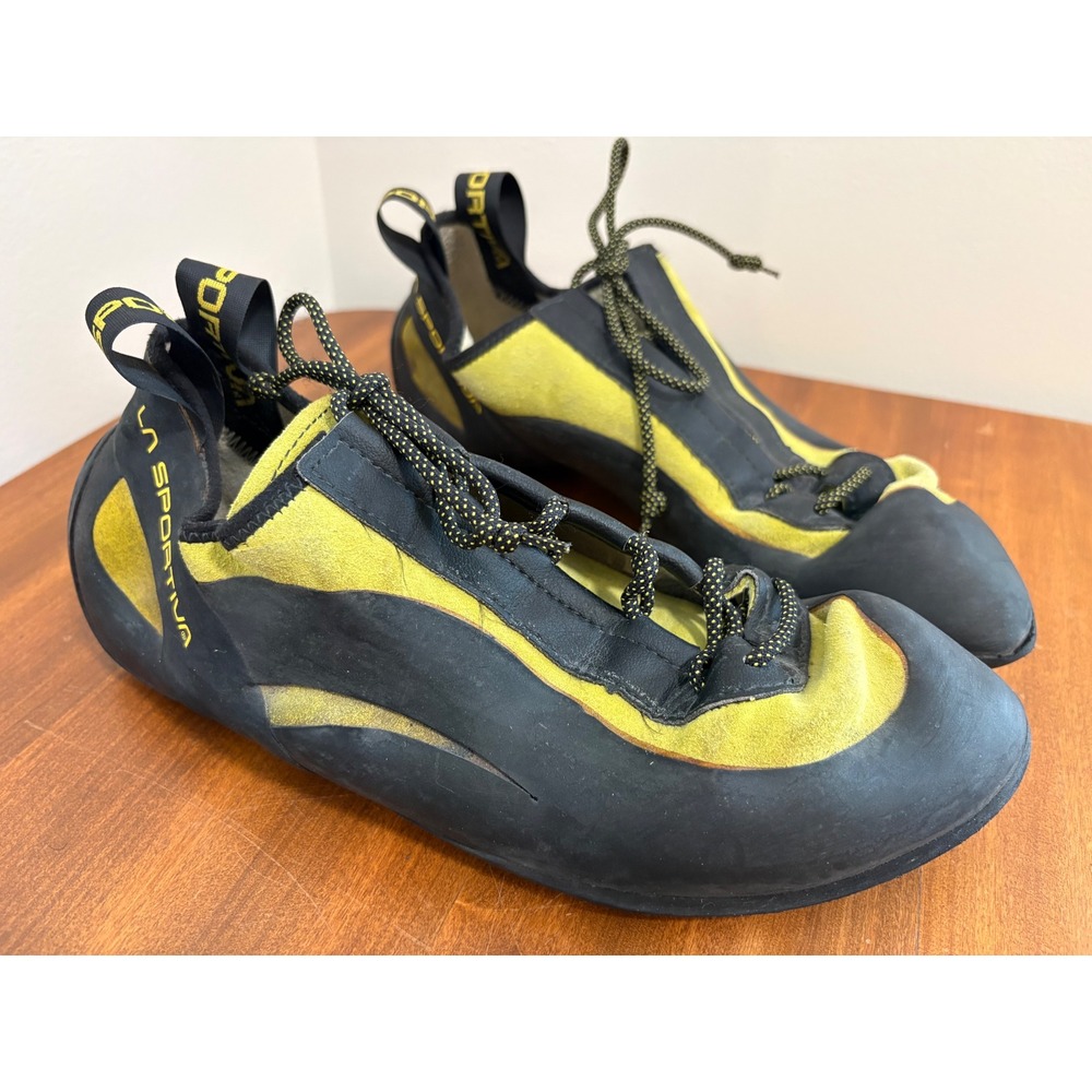 La Sportiva Miura Lace Climbing Shoes EU 46 US Men 12.5 Yellow Black Vibram